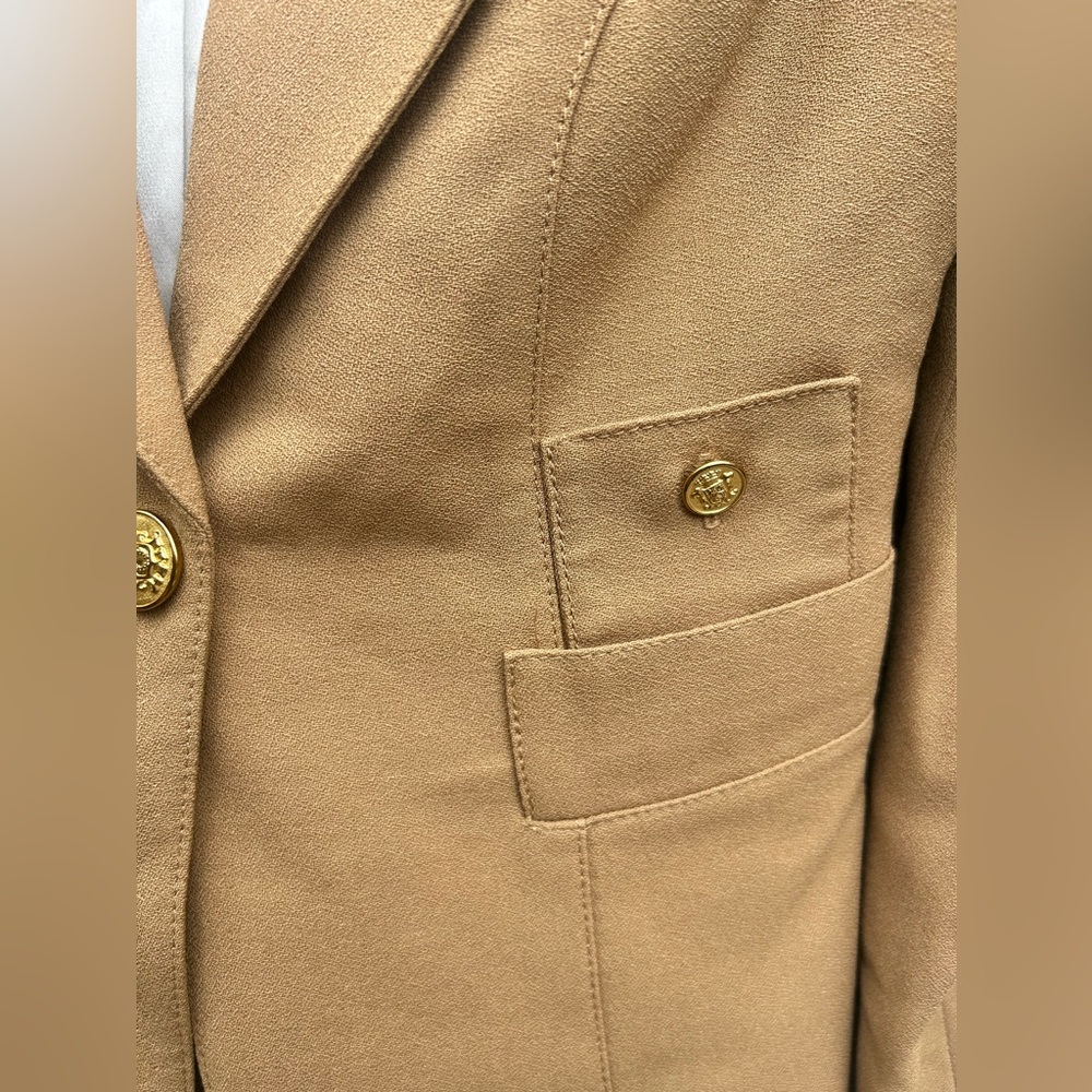 ❌SOLD❌Smythe Classic Duchess Wool Camel Tan Tailored Structured Wool Blazer - Picture 12 of 15